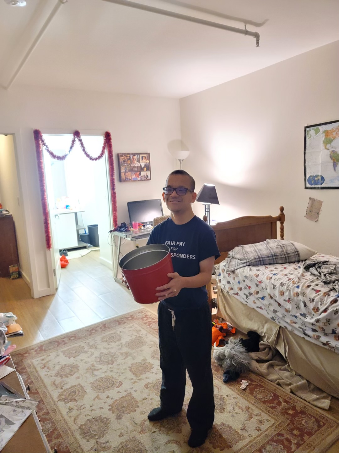 Adult with developmental disability living in his own apartment